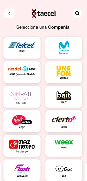 App Recargas Telcel. Comisión por vender recargas electronicas de todas las compañias por internet.